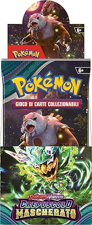 Pokémon- Expositor expansión Escarlata y Violeta-Crepúsculo Enmascarado del GCC (18 Sobres), edición en Italiano (189-60501)